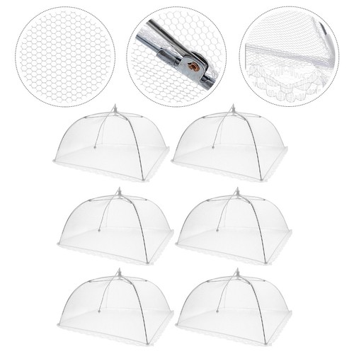 6pcs foldable food covers - 6pcs,