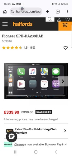 Pioneer car stereo - car,