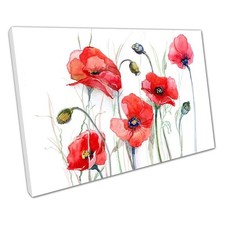 Vibrant Red Poppies Watercolor