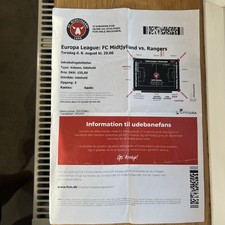 Glasgow Rangers FC Ticket v