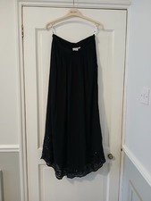 Womans Black Long Skirt Size 16 From Next