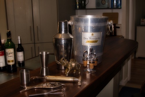 Vintage cocktail shaker - cocktail,