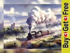 Steam Train Journey 5"x7"