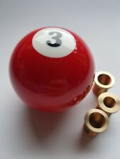 Red three 3 pool ball gear knob shift stick 