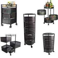 Rotating Storage Rack Trolley