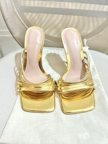 Zara gold metallic strappy - zara,