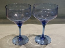 MARK D. SIKES for Anthropologie Set of 2 Cobalt Blue Cocktail Margarita Glasses