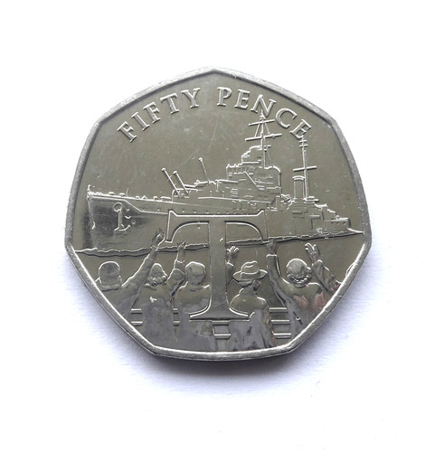 2020 victory isle man 50p - "victory",