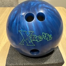 VINTAGE DRILLED BOWLING BALL-