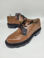 Next brown Leather Shoes UK Size 6.5  tan brown Lace Brogues Ortholite New