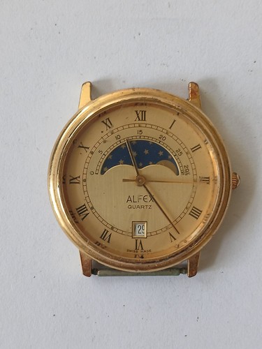 Mens vintage alfex - vintage, moonphase