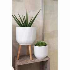 Helenia Ribbed Planters set of