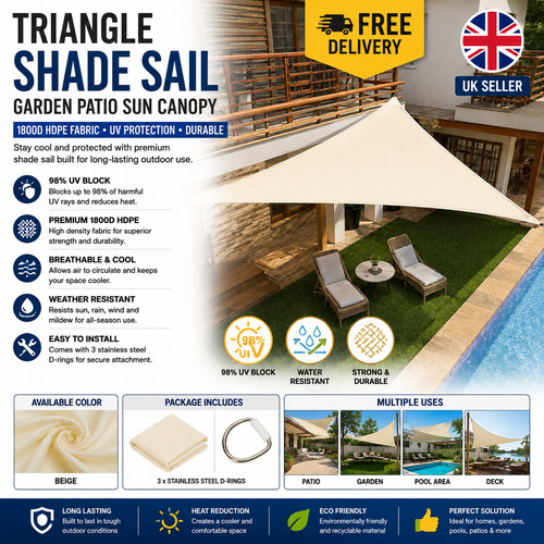 Triangle shade sail - sail, garden