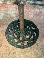 Cast Iron Round Umbrella Parasol Base Stand Patio Outdoor Garden Heavy Duty 9kg