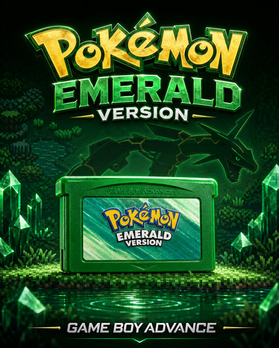 Pokémon emerald gba cartridge - pokémon,