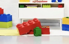 LEGO Storage Brick 8 Knobs RED