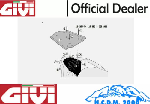Givi monolock top case mount - top,
