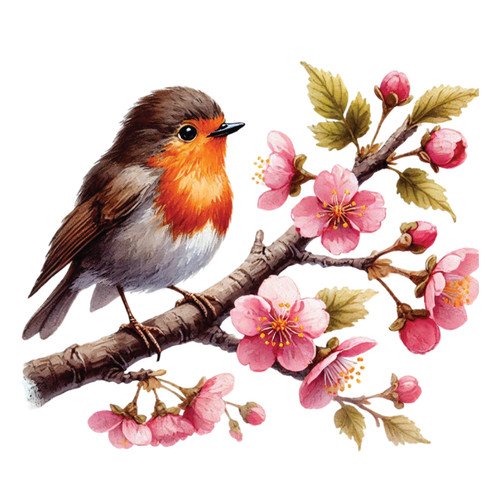 Spring bird wall decal sticker - bird,