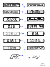 Jaguar Trunk Lid Badge XJ 3.0