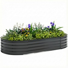 Outsunny Galvanised Raised