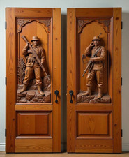 Wood Carved Doors, 72"X 84"