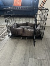 Furdreams 24-Inch Dog Cage Crate – Heavy Duty 60 cm L x 45 W x 50 H  & Dog Bed 