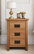 Oakcroft Oak Bedside Cabinet, Bedside Table, Bedside Unit, Fully Built, Bedside