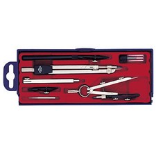 Jakar Precision Drawing Student Set. Compass, Extension Arm, Leads, Ink Pen-1046