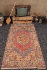 Vintage Turkish Rug 3,7x7,4 ft