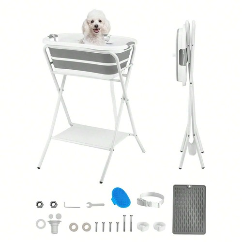 Collapsible dog bath tub - dog,