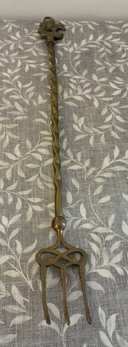 Vintage brass toasting - vintage, fork