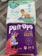 Huggies Pull Up Nappies Girls Size 12-17KG Day + Fred & Flo