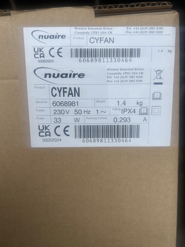 Nuaire cyfan extractor fan - extractor,