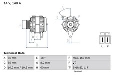 Bosch Generator For Opel Astra