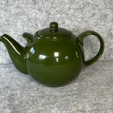 London Pottery Green Globe Teapot Extra Large 10 Cup 3.2L Ceramic Kitchen