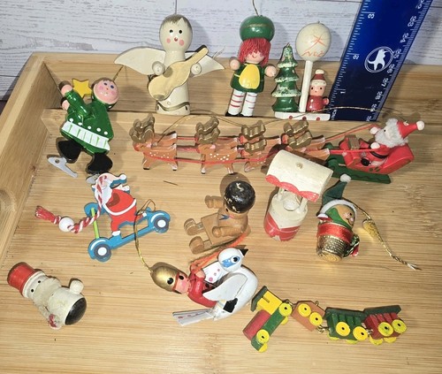 Rare lot vtg wooden - lot, of