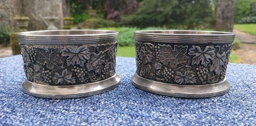 Pair silverplated wine - silverplated,