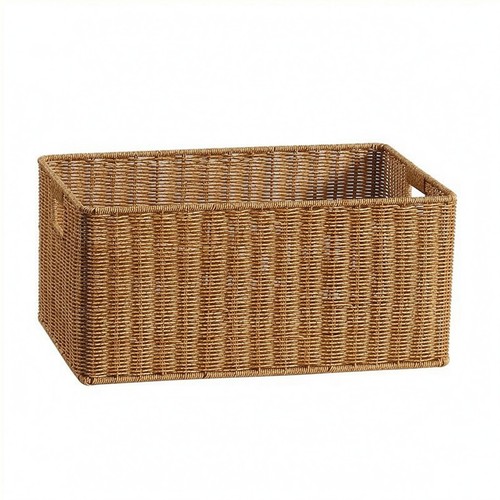 Rectangular woven basket - woven,