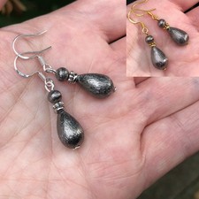 Black Oxidised Teardrop Dangle