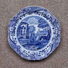 Copeland Spode - Blue Italian quartered 10 in Plate - Vintage 1920-1949
