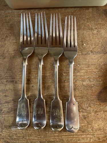 Silver plated dinner forks - 4,