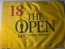 UNSIGNED The 145th Open Championship Royal Troon Golf Flag RARE VERY COLLECTIBLE