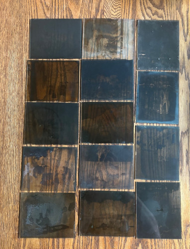 Lot antique glass plate - lot,