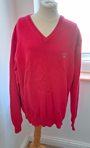 Gant men neck cotton - v-neck, knit
