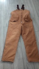 Work Horse Heavy Duty Cotton Insulated Safety Trousers Bib Braces Dungarees XL