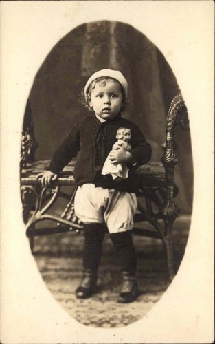 Antique rppc adorable child - antique, w