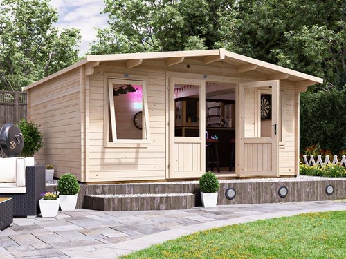 Garden log cabin - log, home