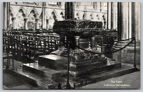 Lincoln cathedral the font - the,