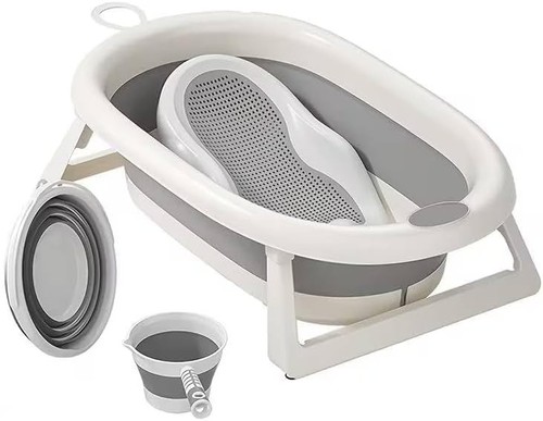 Foldable baby bath tub with - foldable,