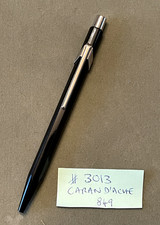 Vintage Caran d'Ache 849 Ballpoint pen in black metal, blue ink